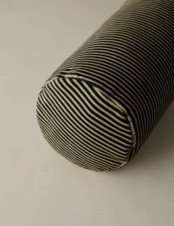 Striped Velvet Long Bolster Pillow By Sarah Sherman Samuel -Home Furnishings Store StripedVelvetLongBolsterPillow BlackandSandbySarahShermanSamuel A0655814B1188 Product