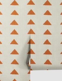 Triangles Grasscloth Wallpaper By Nathan Turner -Home Furnishings Store TrianglesGrassclothTerracota