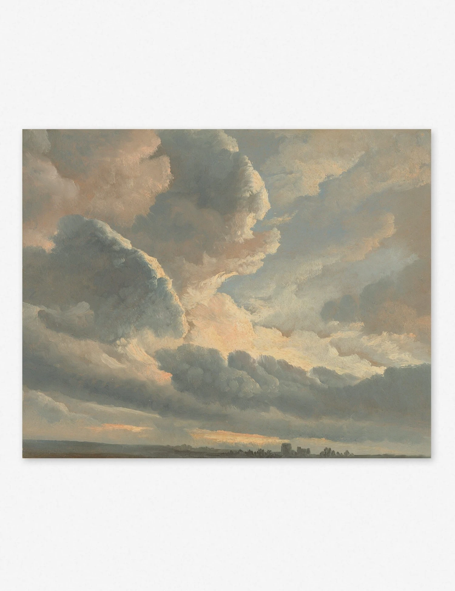 Study Of Clouds With A Sunset Near Rome Wall Art By Simon Alexandre Clement Denis 3 Study Of Clouds With A Sunset Near Rome Wall Art By Simon Alexandre Clement Denis - Image 3