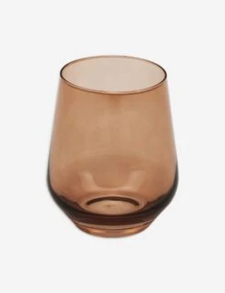 Stemless Wine Glass, (Set Of 6) By Estelle Colored Glass -Home Furnishings Store estelle stemware smoke 307