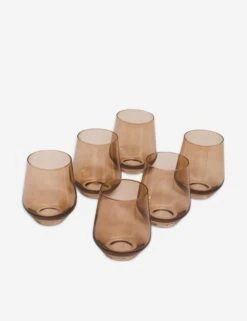Stemless Wine Glass, (Set Of 6) By Estelle Colored Glass -Home Furnishings Store estelle stemware smoke 312 49696114 6caf 4f34 9e24 c45f4f647807