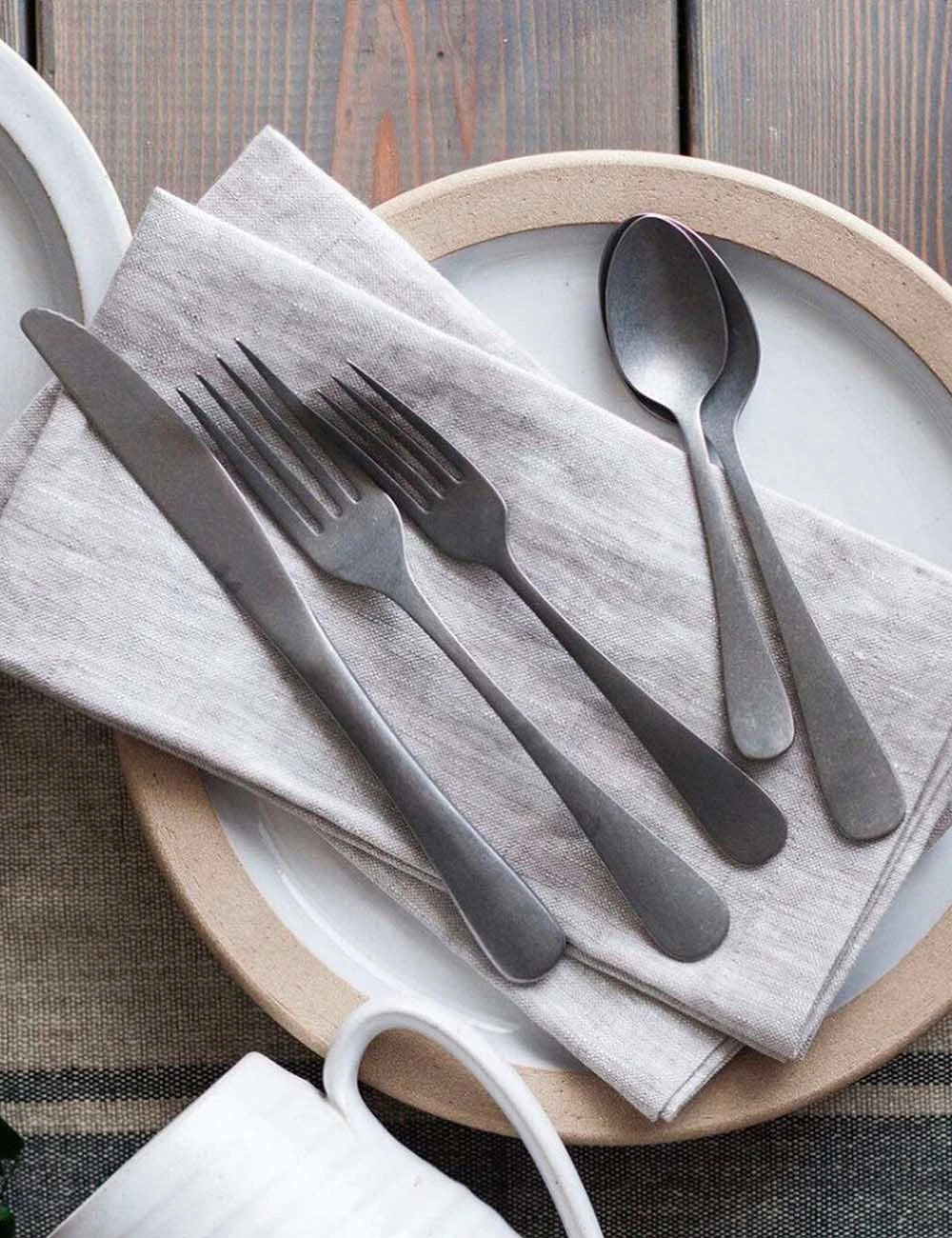 Woodstock 5-Piece Flatware Set, Stainless Steel By Farmhouse Pottery 2 Woodstock 5-Piece Flatware Set, Stainless Steel By Farmhouse Pottery - Image 2