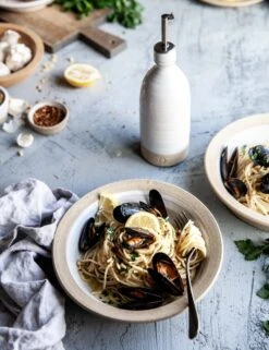 Olive Oil Bottle By Farmhouse Pottery -Home Furnishings Store pasta bowl mussels 7 1 527f4978 c4d8 4862 9db8 32bee72a4a75