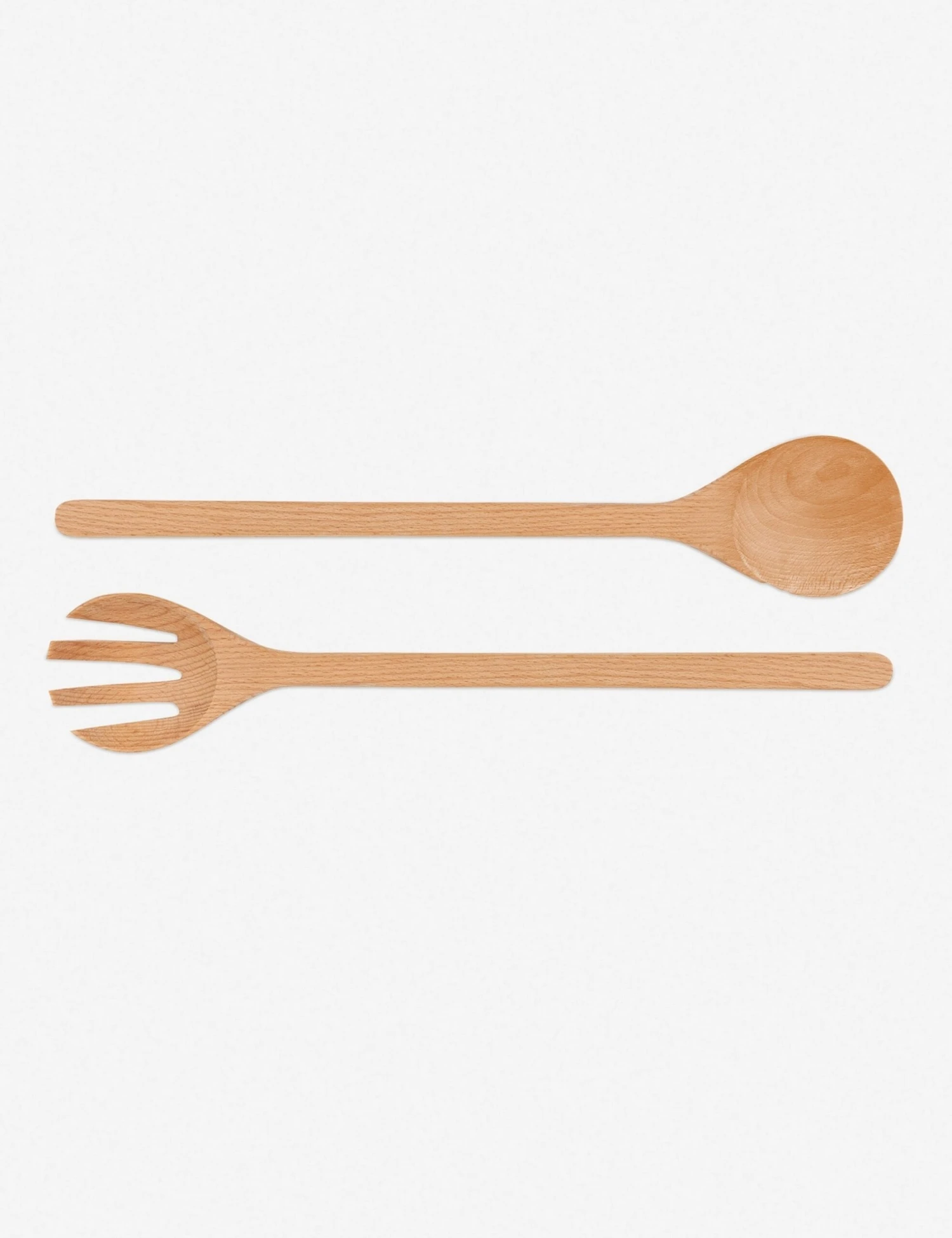 Salad Servers, Beechwood 1 Salad Servers, Beechwood