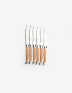 Knife Set By Laguiole -Home Furnishings Store set of 6 ivory knives edit 1024x1024 1